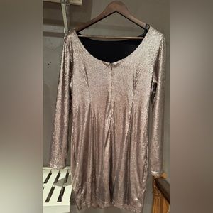 Kardashion Kollection Gold Sequined Dress.